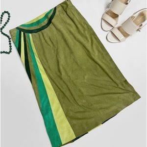 Vintage 80’s Versace Suede Skirt Green